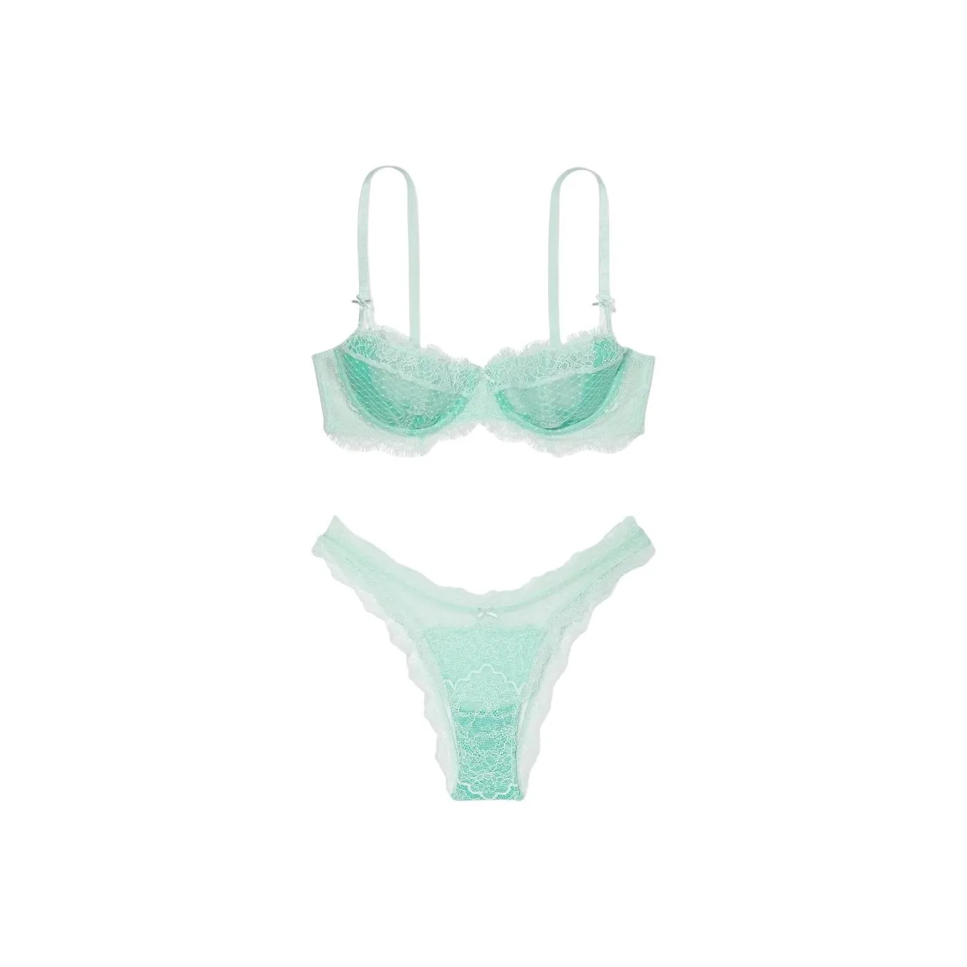 Victoria's Secret Комплект нижнего белья женский мятно-зеленый