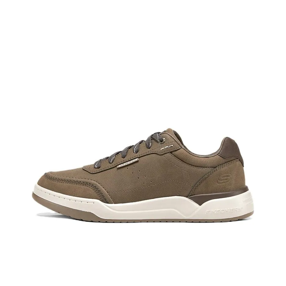 Skechers SKECHERS MENS USA Durable Lightweight Breathable Supportive Low Top Skateboard polished shoes Men's Khaki