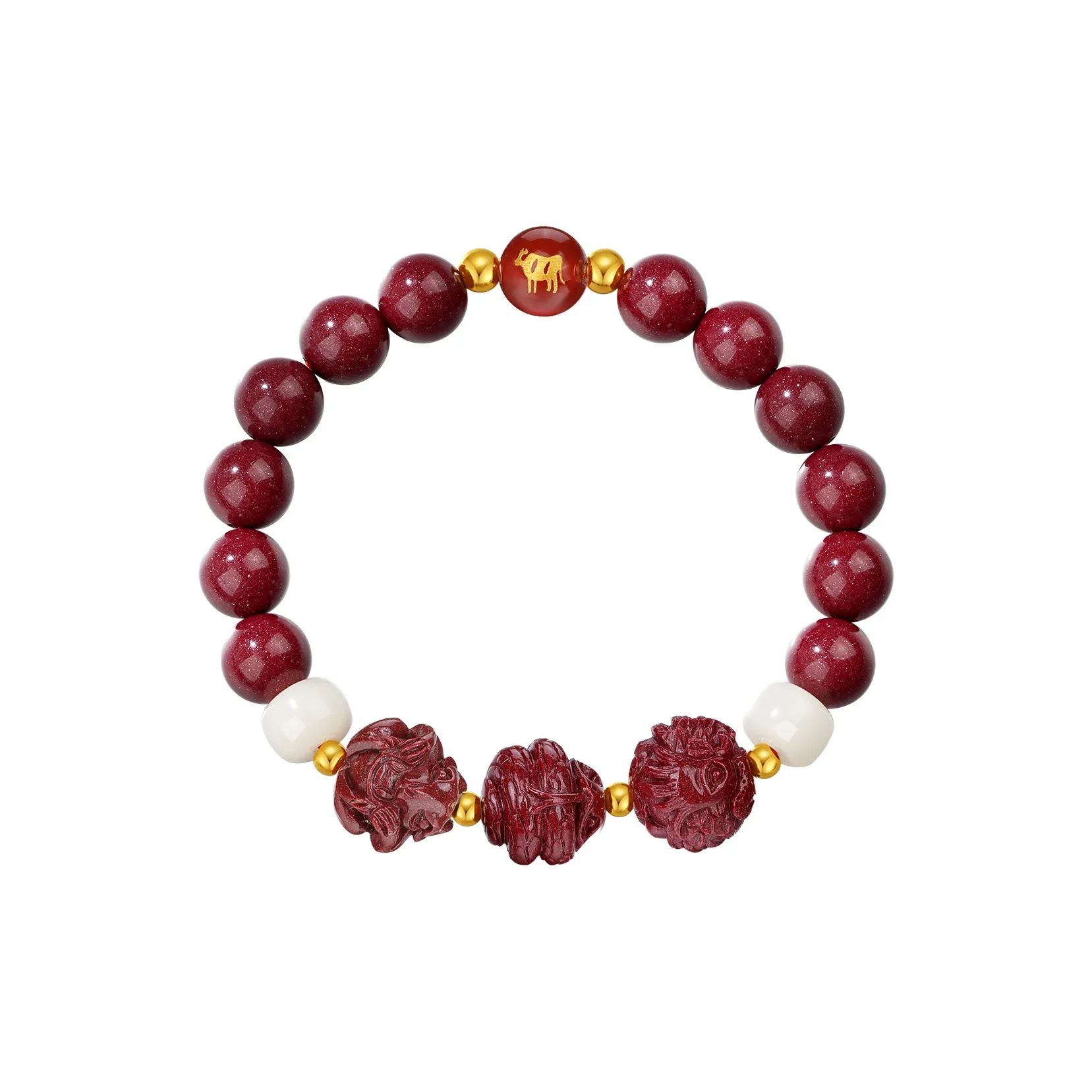 SEVEN COOK Reconstructed Cinnabar Bracelets Women's