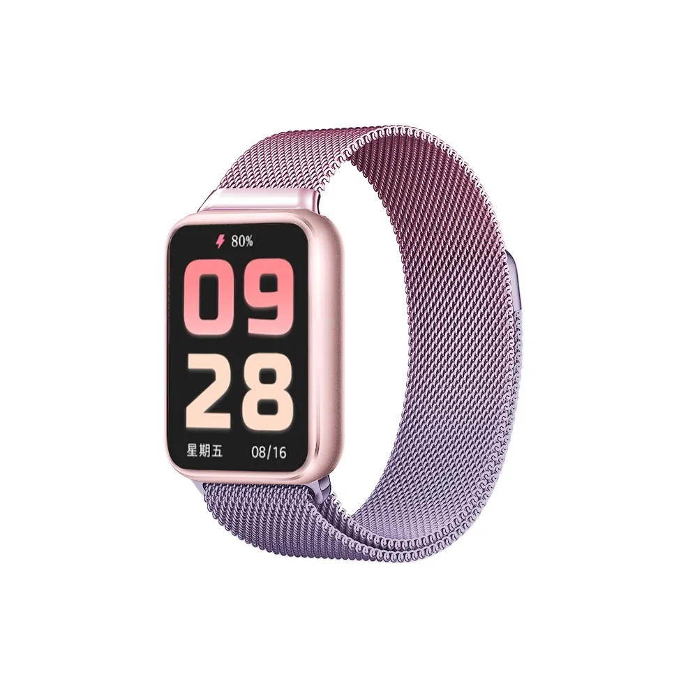 Watchbond Strap Xiaomi Red Beige Compatibility Stainless Steel Material 220mm