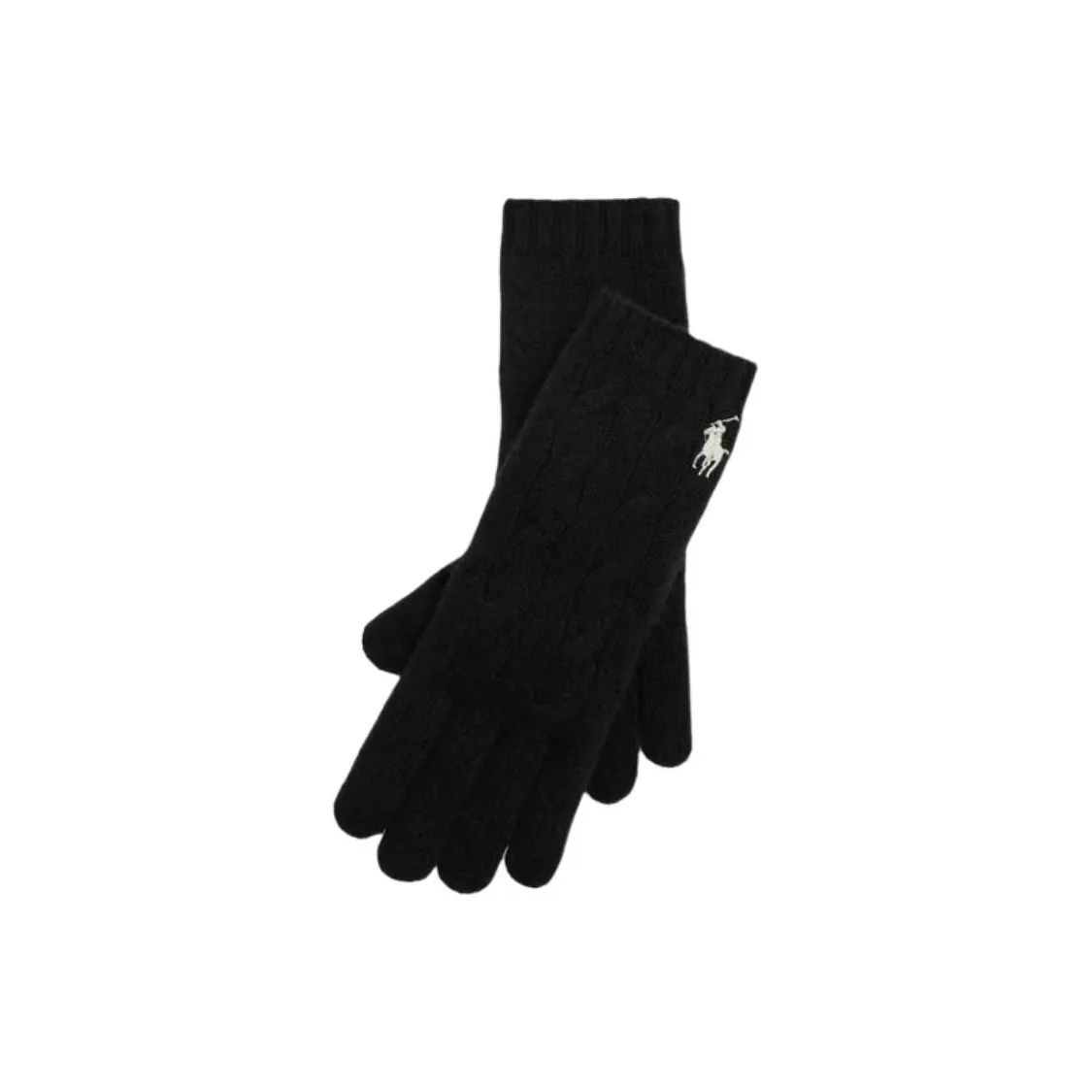 Polo Ralph Lauren Wool Knit Gloves Women's Black