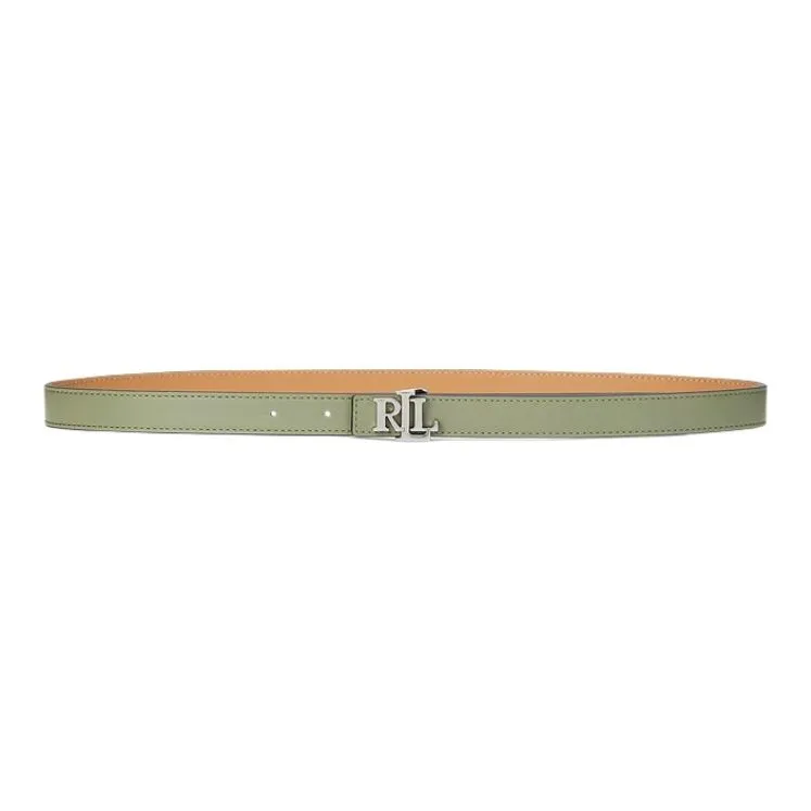 Polo Ralph Lauren Cow Leather Belts Women's Green Width 2CM