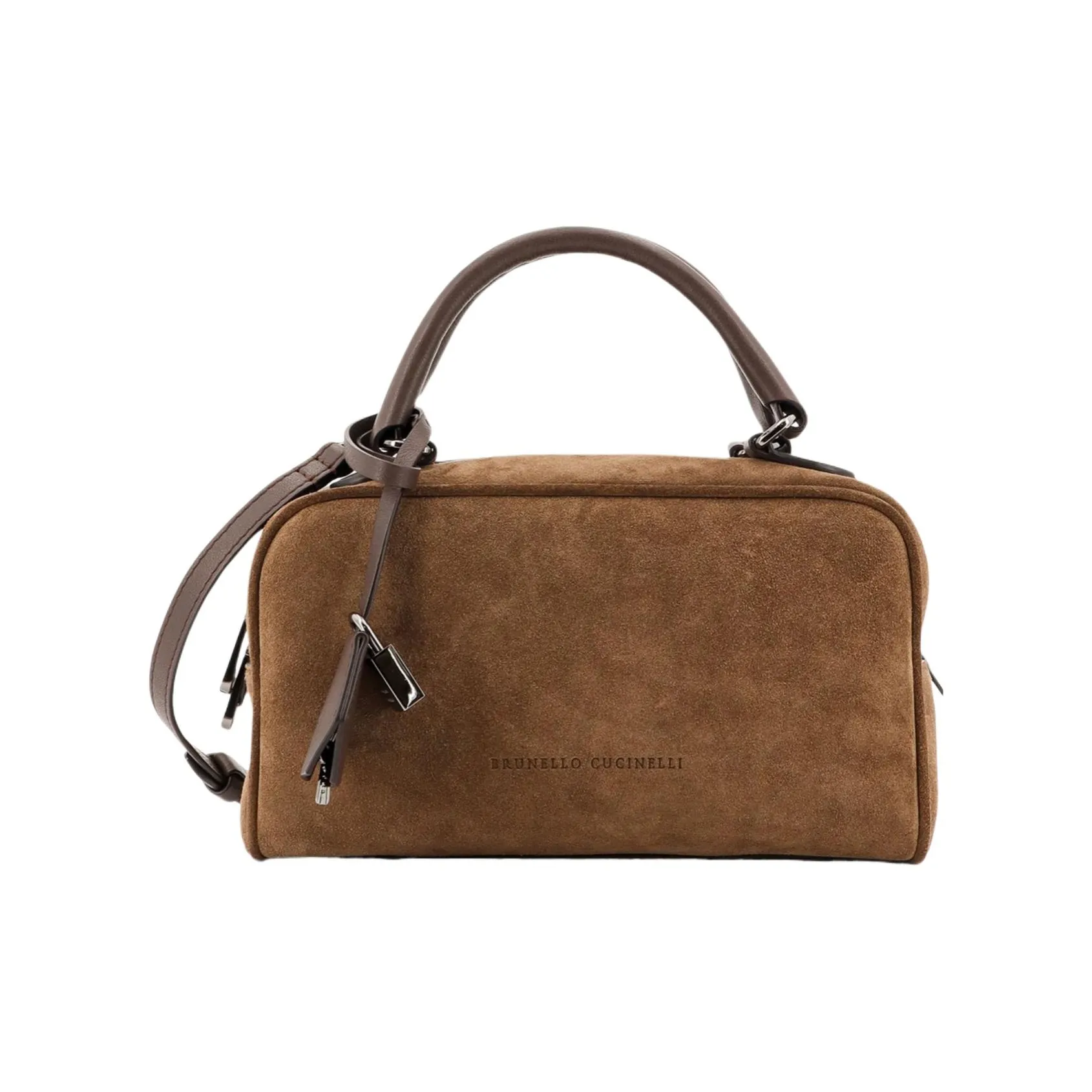 Brunello Cucinelli Suede One Shoulder Handbag Women's Brown