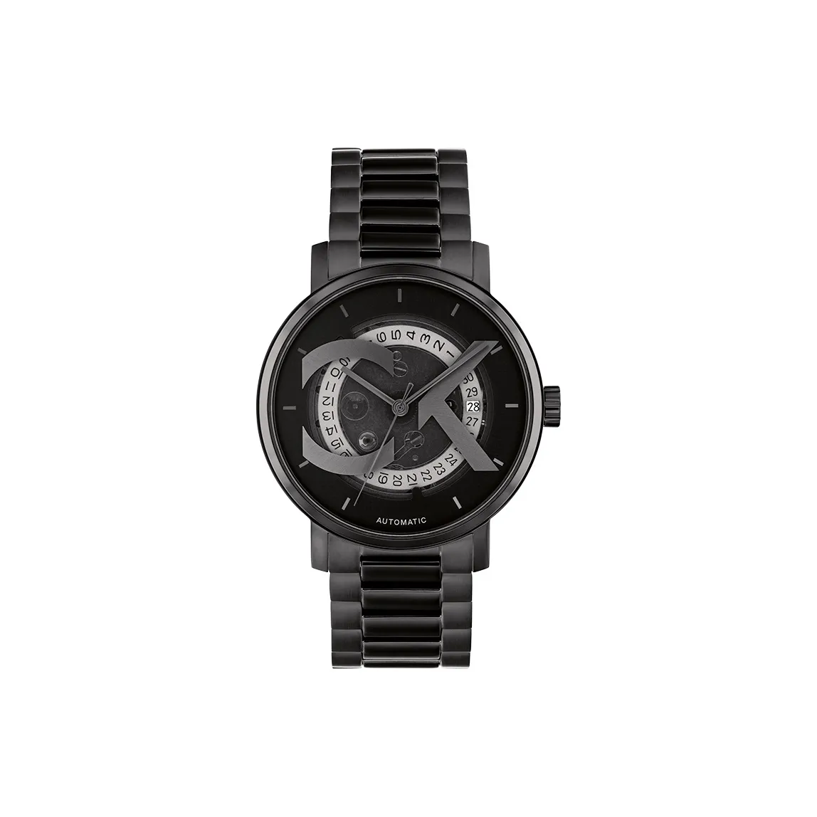 CALVIN KLEIN Wrist Watch Automatic Mechanical Movement Steel Strap 40mm Black Dial Men's Watches