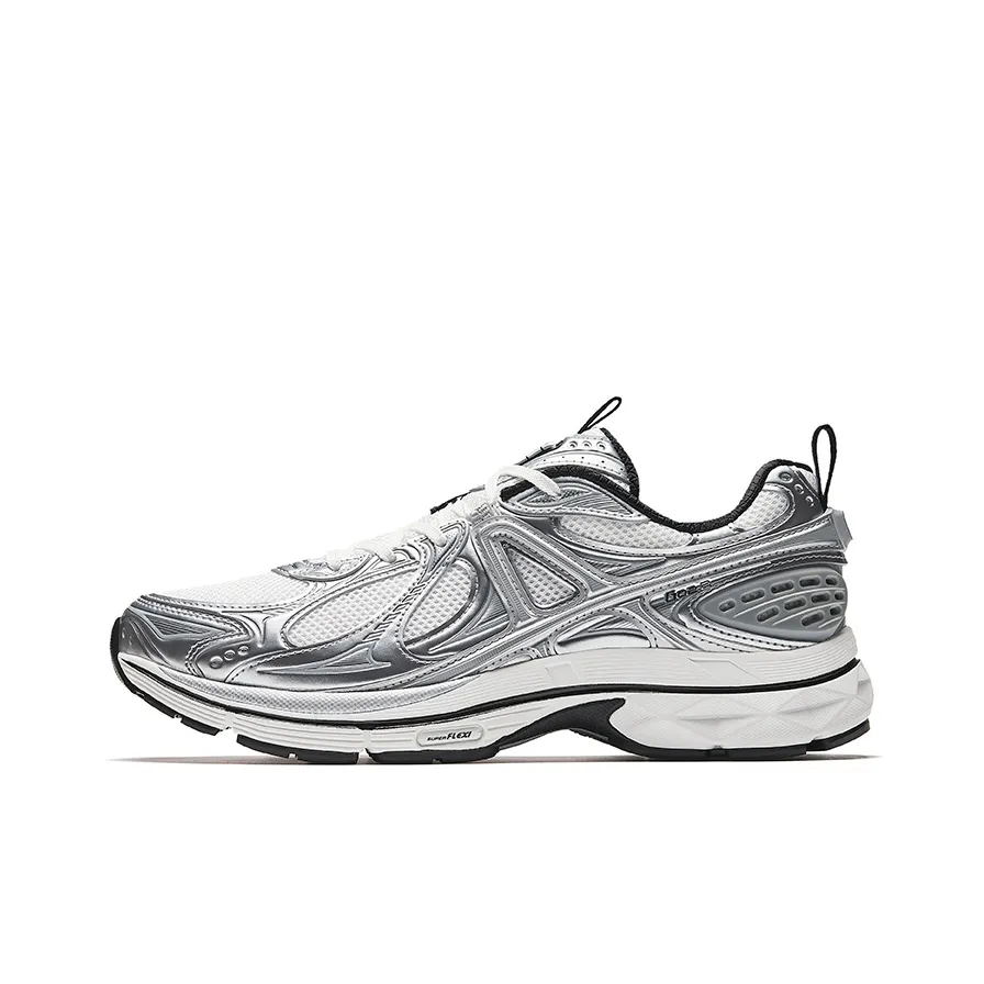 Anta Slip Resistant And Breathable Low Top Casual Shoes Men's White Silver