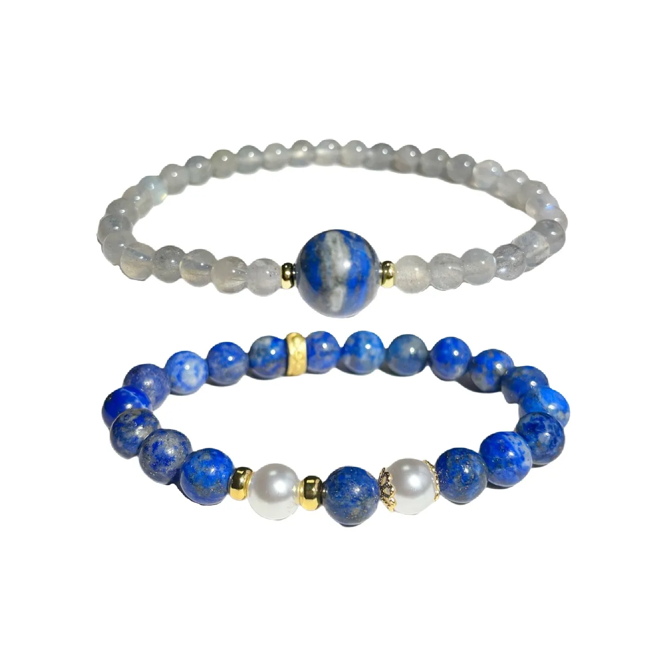 Fengyun Pavilion Blue Vein Stone Bracelets Women's