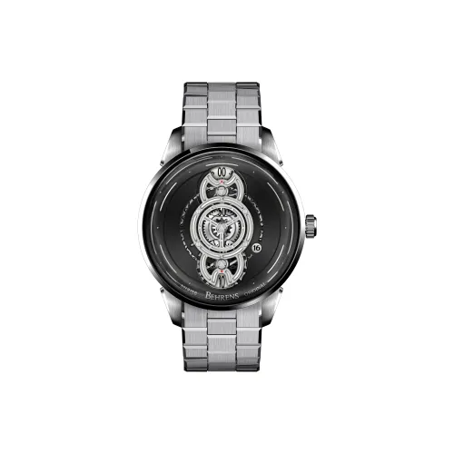 BEHRENS Автоматический Механический Movement Унисекс Star Voyager Collection Часы 42mm*12,5mm*22mm Черные