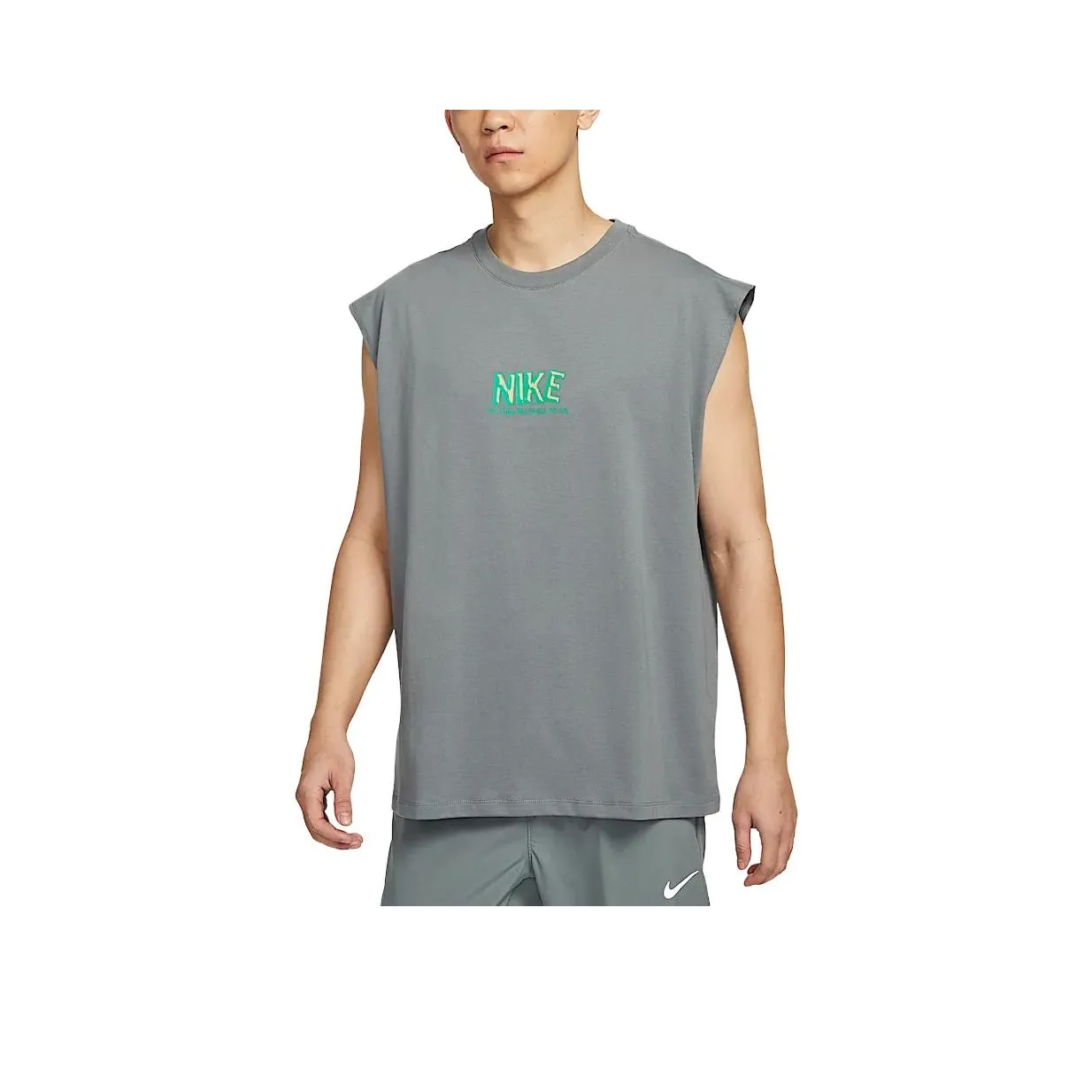 Nike Дымчато-серый Мужской T-рубашки