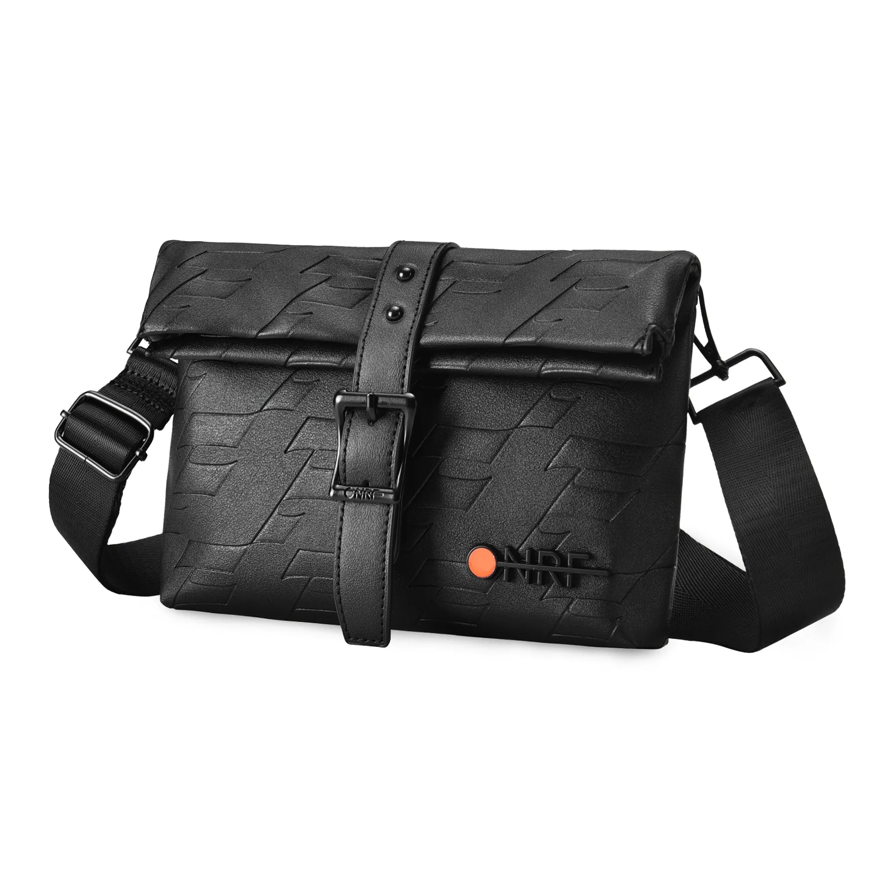 ONRF ПВХ Сумка через плечо Сумка на плечо Конверт Сумка Обычная Унисекс Черная