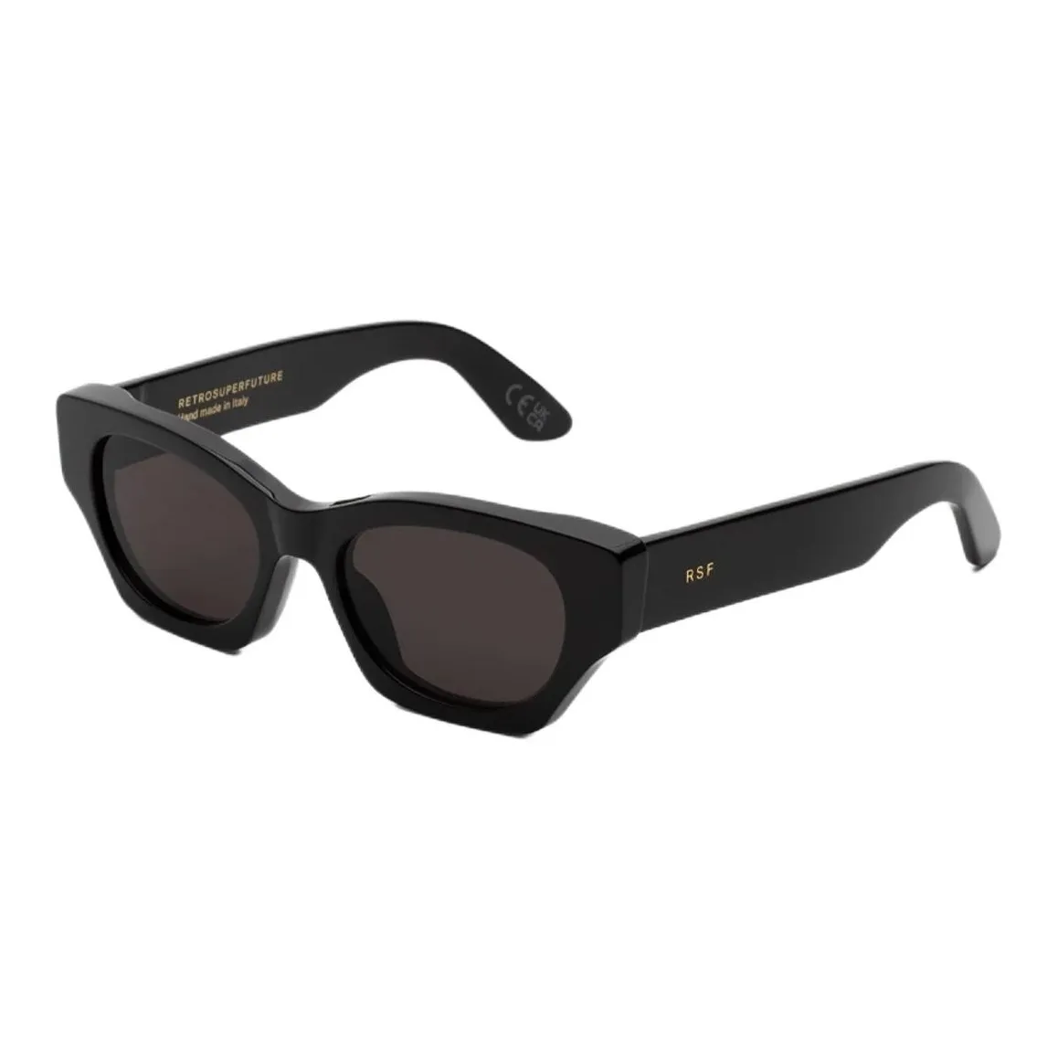 Black Acetate Heart Cutout Sunglasses SL51