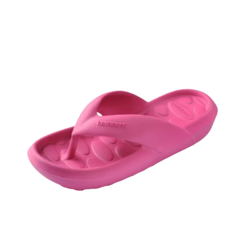 Havaianas Износостойкие противоскользящие шлепанцы женские розово-красные