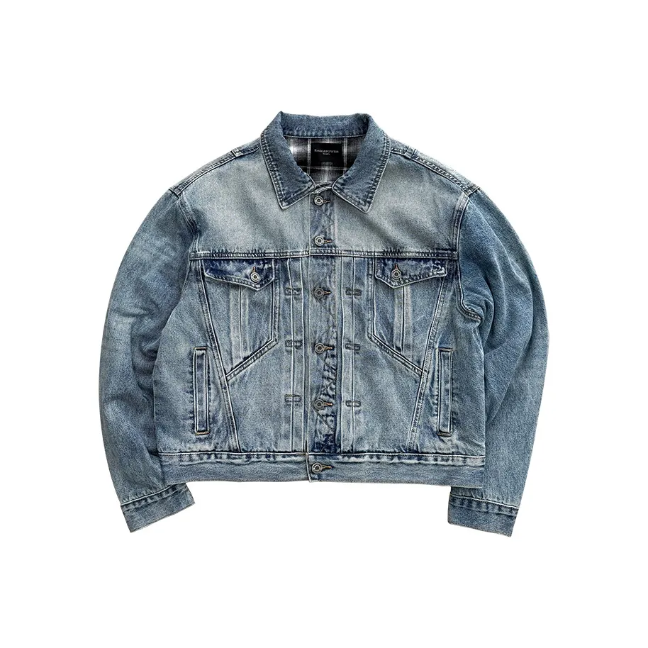 EPOWER PRESENTS Деним Куртка Унисекс Короткий Ширина Силуэт