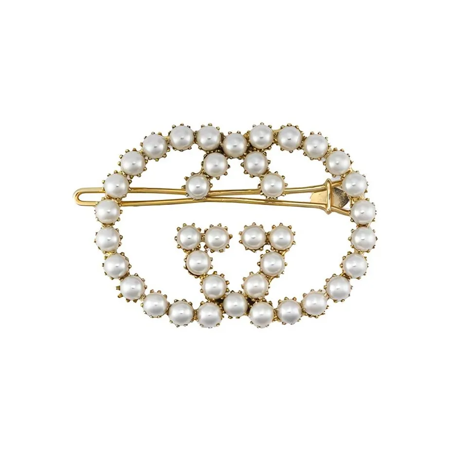 GUCCI Resin Hair Clips Women's Gold