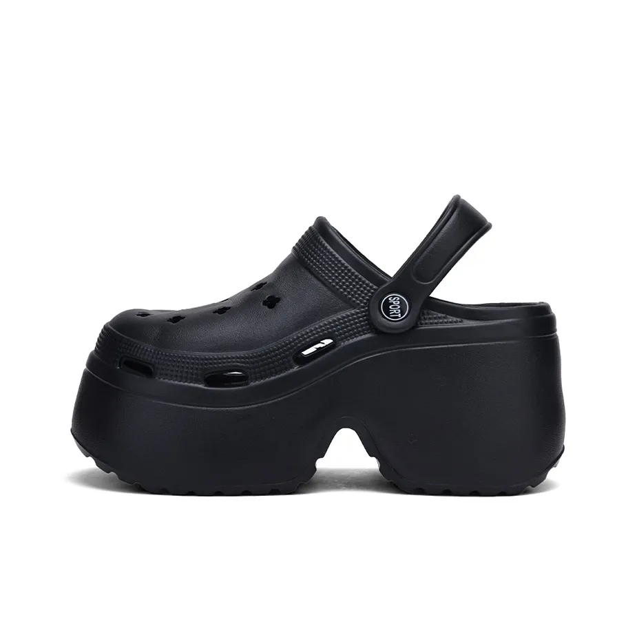 XMISTUO Fashion Advanced 9cm Platform Height Increasing Closed Toe Clogs Women's