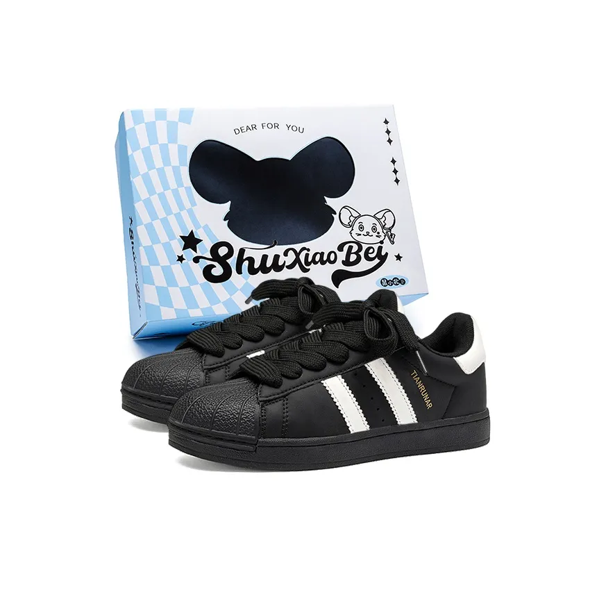 SHUXIAOBEI Shell Toe Sports Casual Shoes Abrasion Resistant Breathable Low Top Skateboard Shoes Unisex