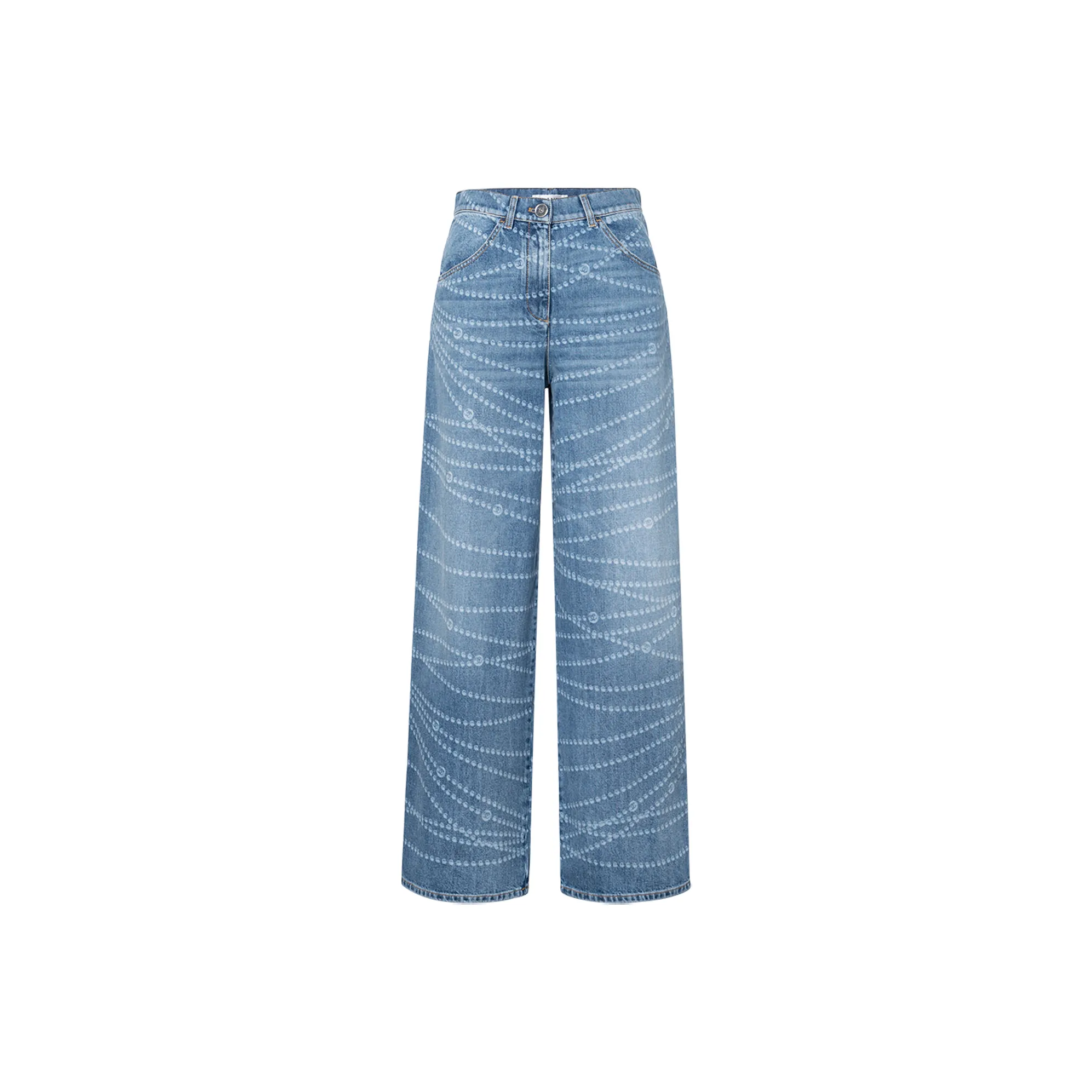 CHANEL 25P Jeans Women's Medium Blue