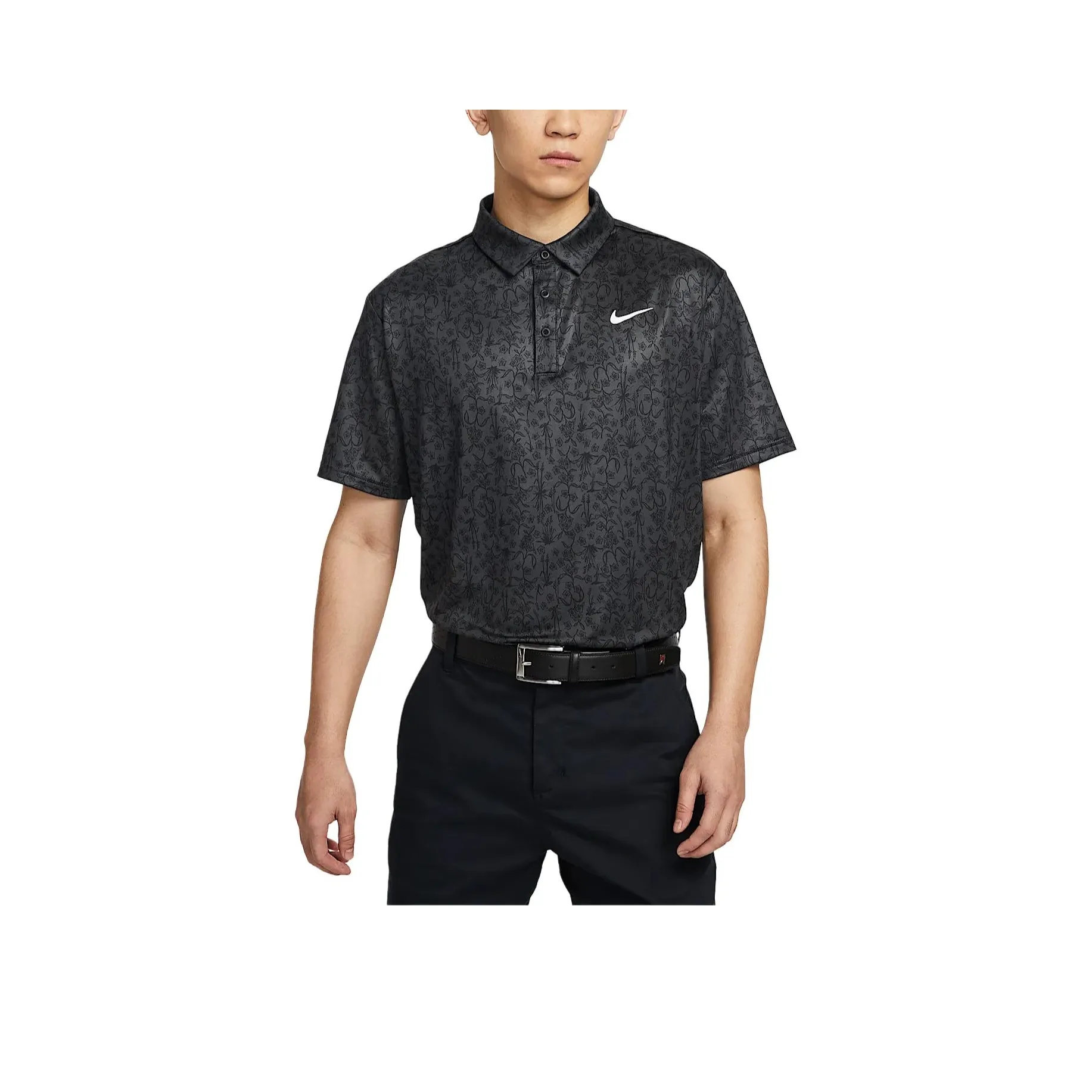 nike Dri Fit T-Shirt Мужской Угольный Черный Белый