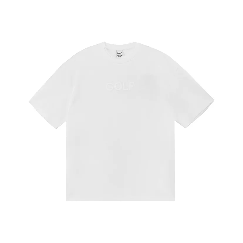GOLF Solid Color Letter Logo Minimalist Style Fashion Versatile Casual Crew Neck Short Sleeved T Shirt T Shirt Men's