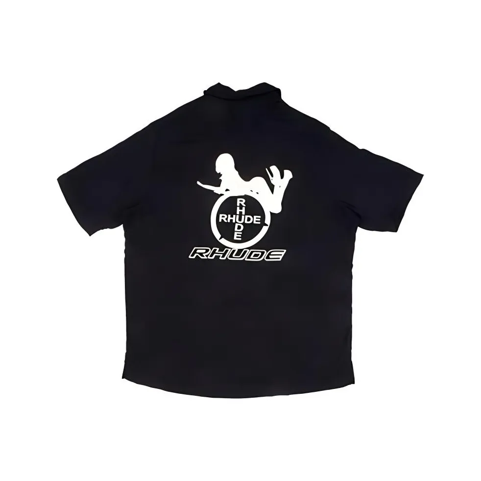 RHUDE Short-Sleeve Cobra Button Down Shirt
