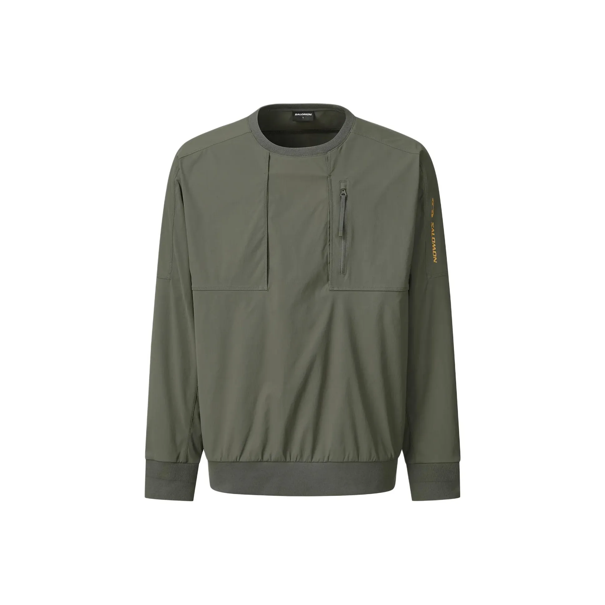 SALOMON Толстовка Мужская Оливково-зеленая