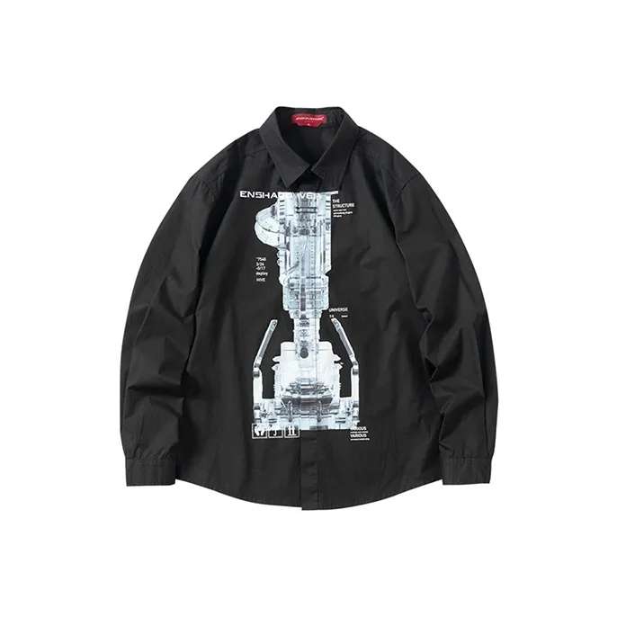 ENSHADOWER Мужские черные рубашки