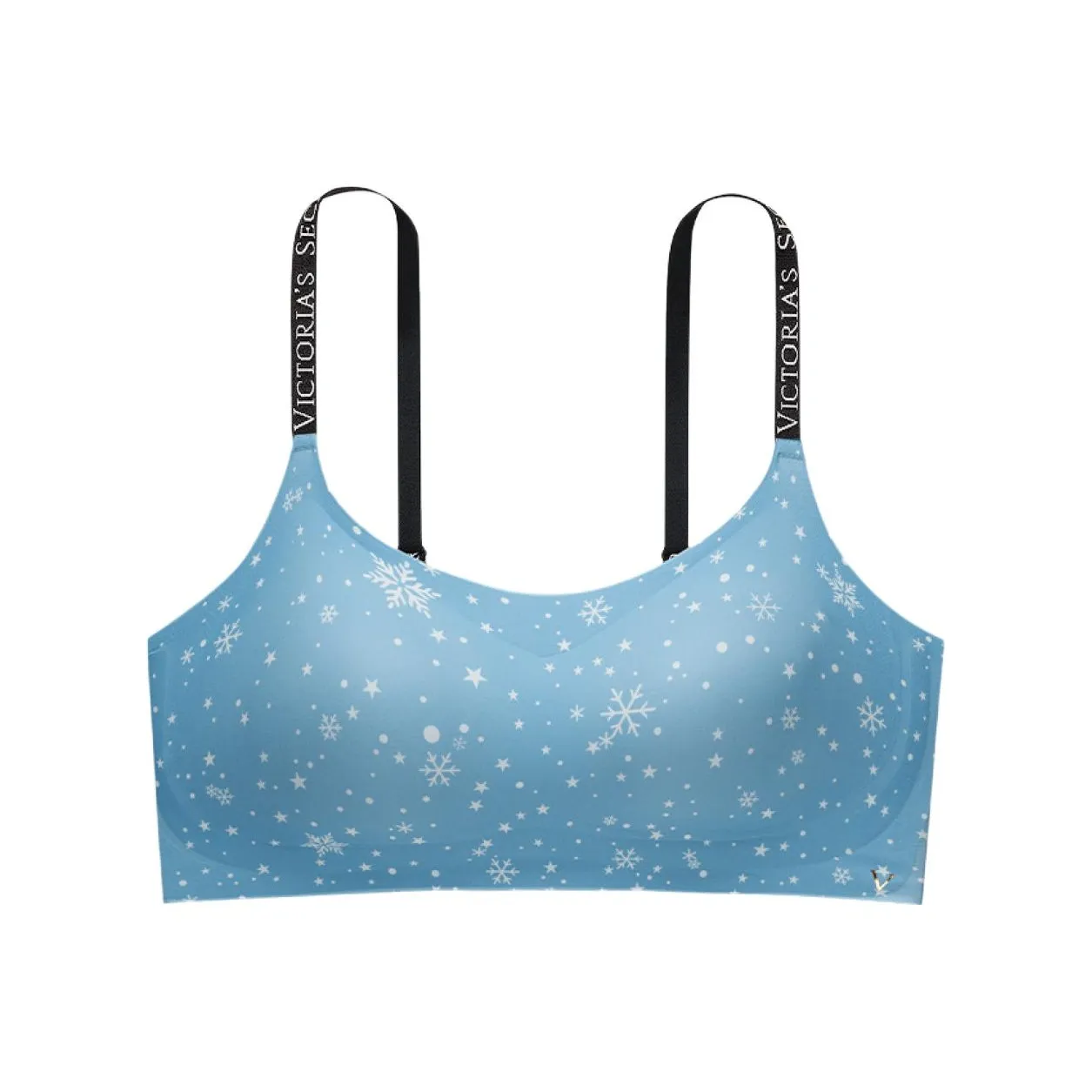 Victoria's Secret Бюстгальтер Женский Синий Снежинка С принтом