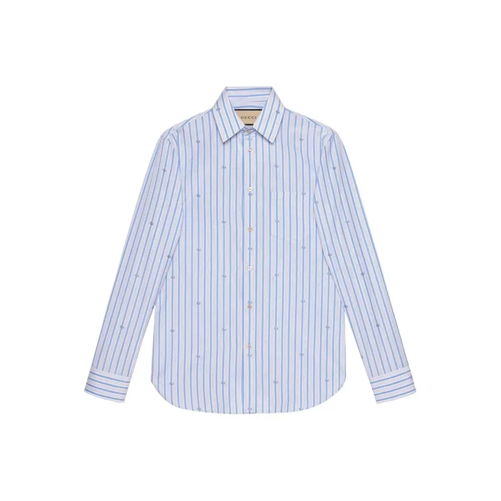 GUCCI Blue Men's Shirts GUCCI Синий Мужские Рубашки
