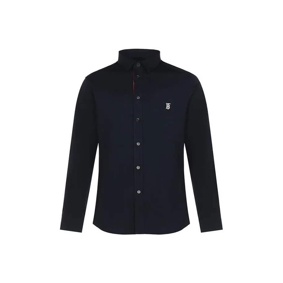 Burberry Рубашка Весна Мужская Морской Синий