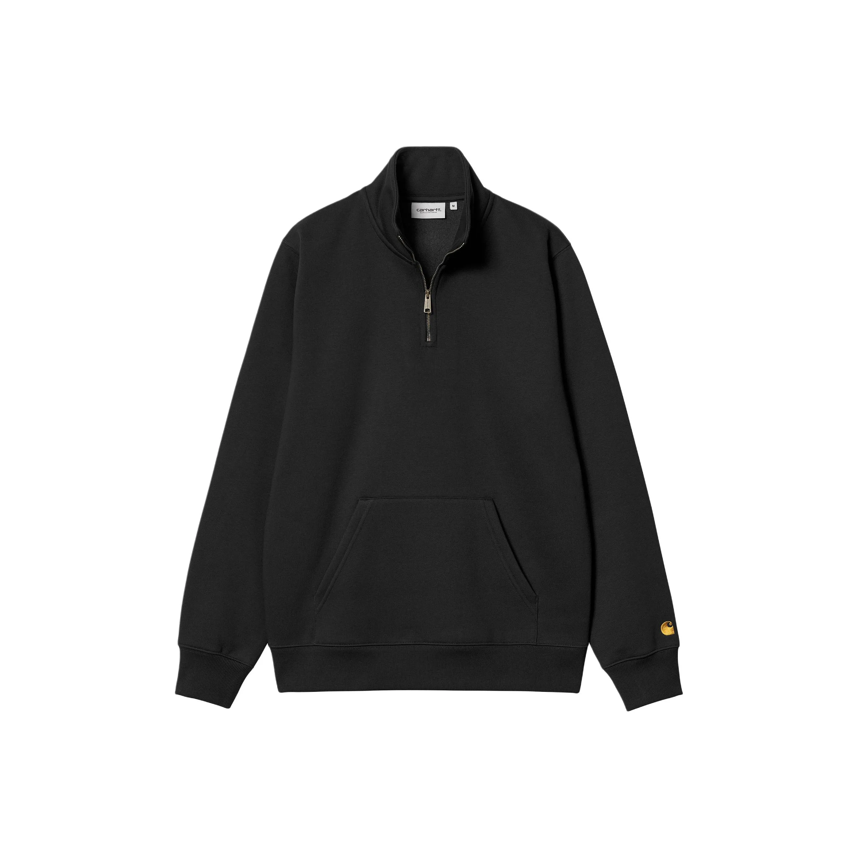 Carhartt WIP SS24 Chase Шея Zip Sweat Свитшот Мужской Черный