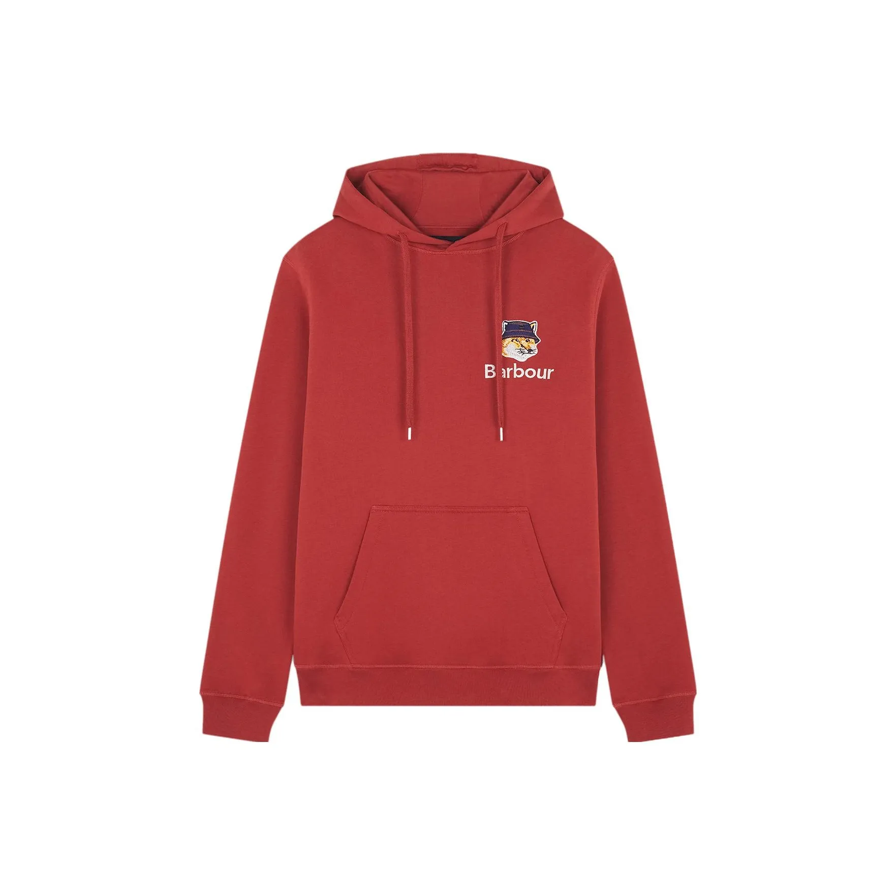 Barbour X Maison Kitsuné Fox Head Embroidered Hoodie