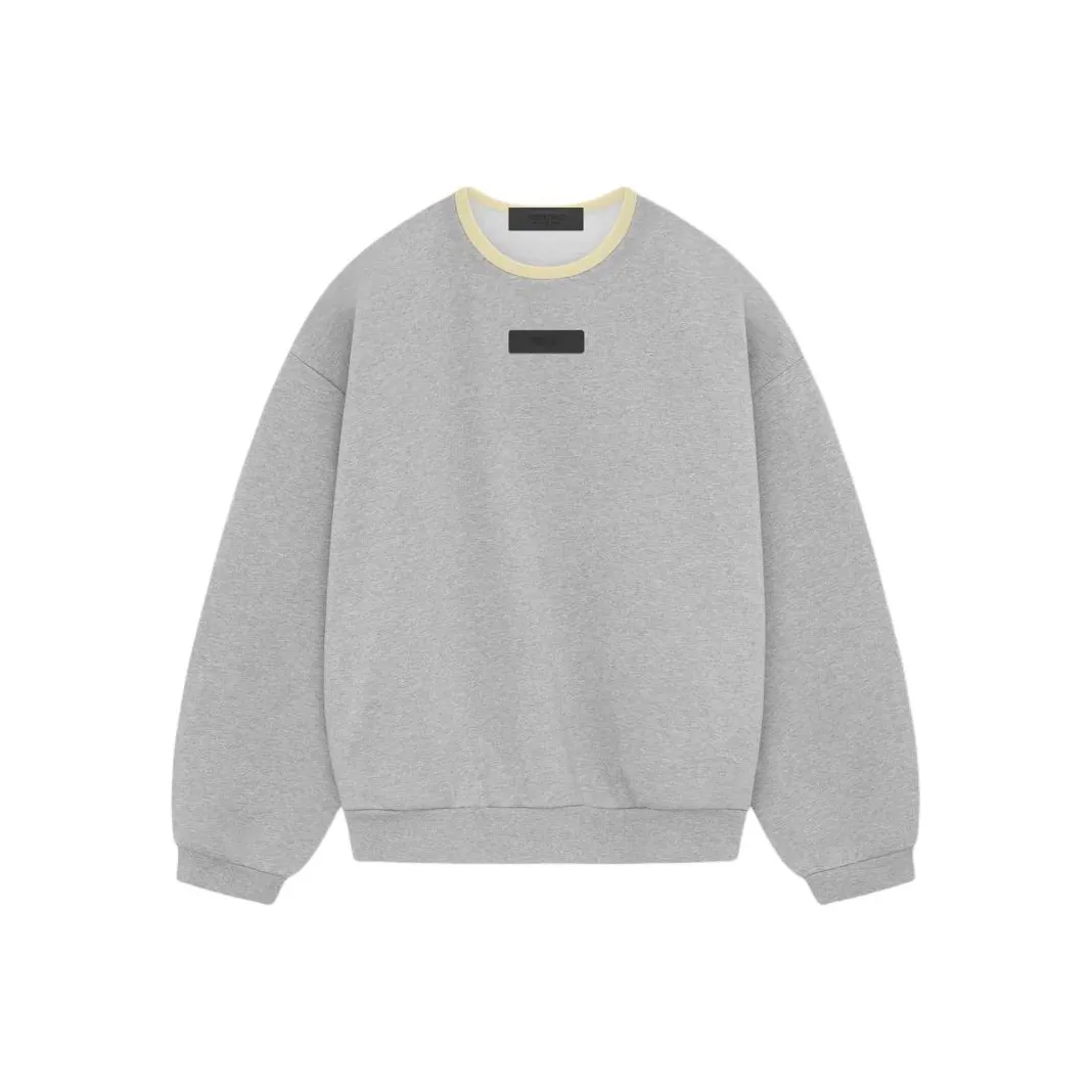 Fear of God Essentials SS24 Drop2 Crewneck Свитшот Мужской Светлый Фотиния Серый Светлый Меланжевый GREY
