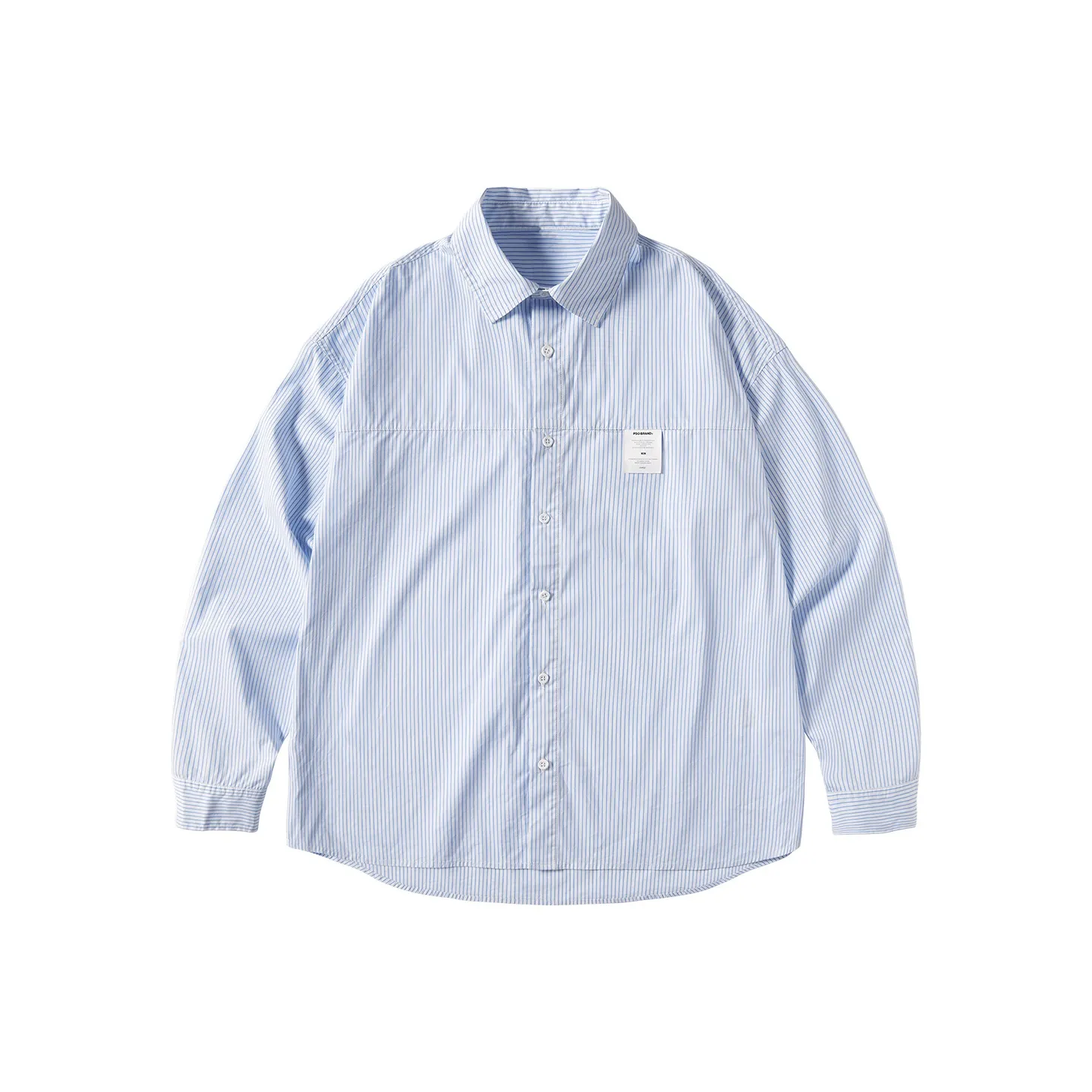 PSO Brand Рубашка Осенняя Унисекс Небесно-Синий