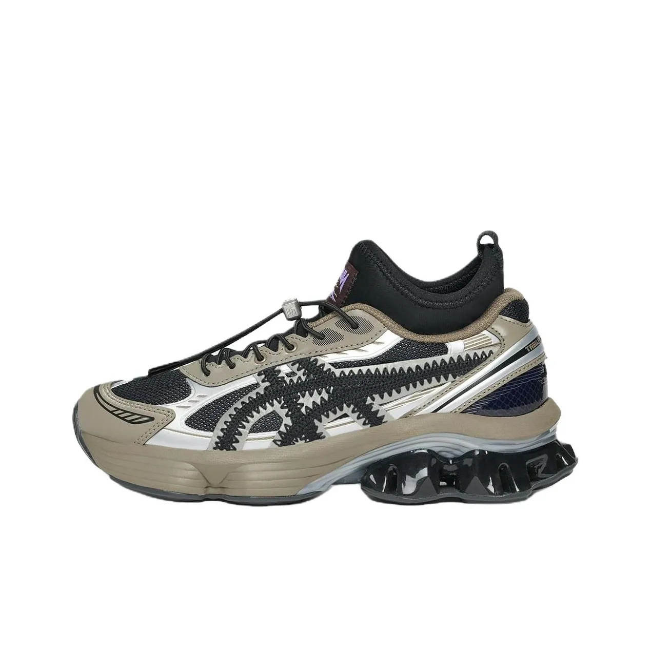 NANUSHKA x Asics GEL KINETIC FLUENT Mid Top Hiking Shoes Unisex Black Umber