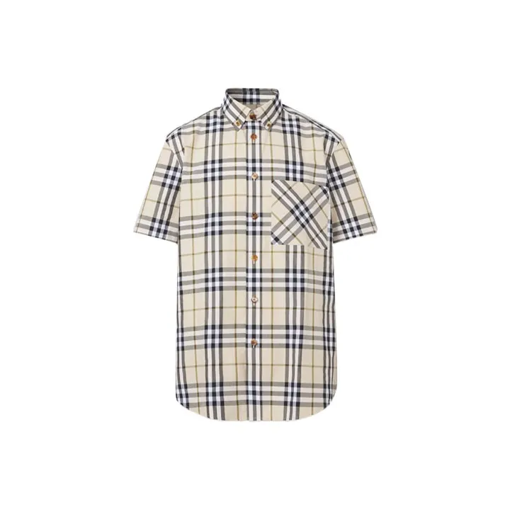 Burberry SS21 Shirt Men's Soft Yellow Brown