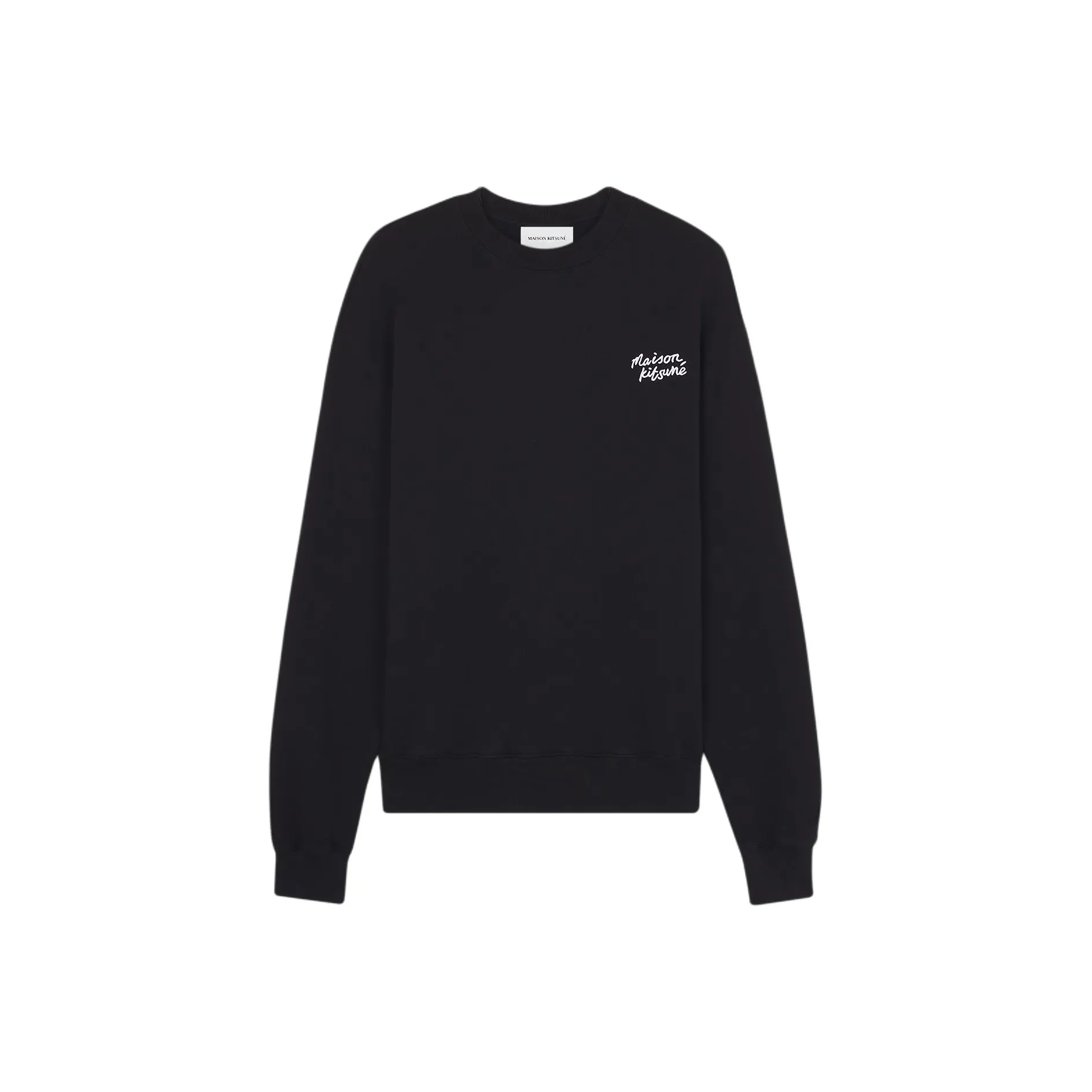 Maison Kitsuné Logo Embroidered Crewneck Sweatshirt