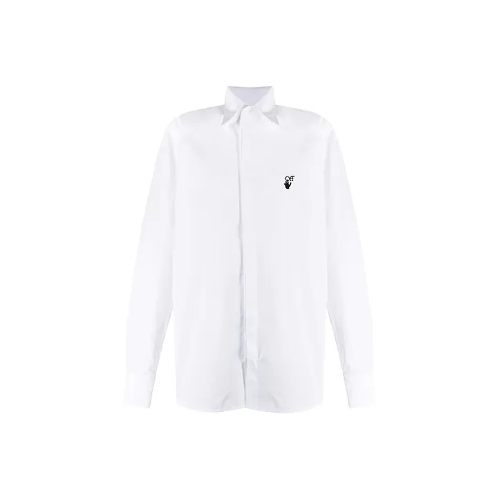 Off Белый SS21 Белый Мужские Рубашки