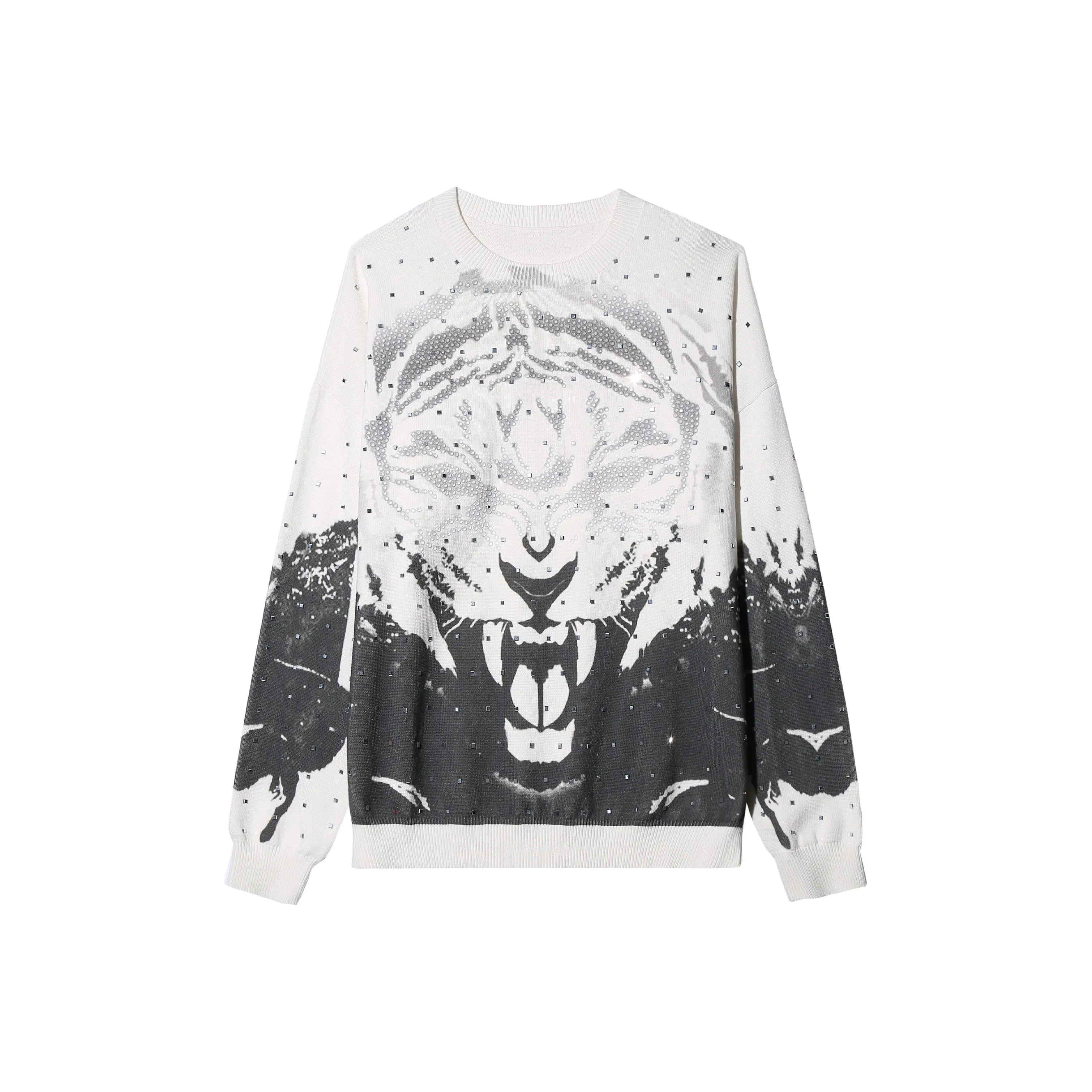 TCH Sweatshirts Unisex White With Black Logo