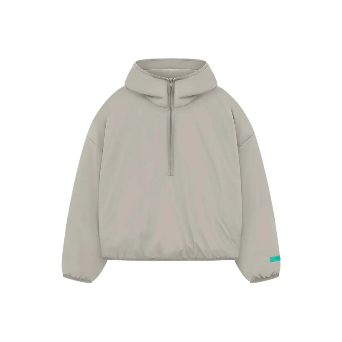 Fear of God Essentials SS24 Drop2 Нейлоновая наполненная хальфзип толстовка мужская цвет серый