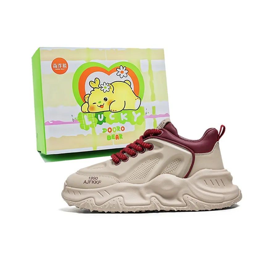 Budding Bear Slip-resistant Abrasion-resistant Lightweight Увеличивающий высоту Покрытие Низкий топ Толстая подошва Мужской