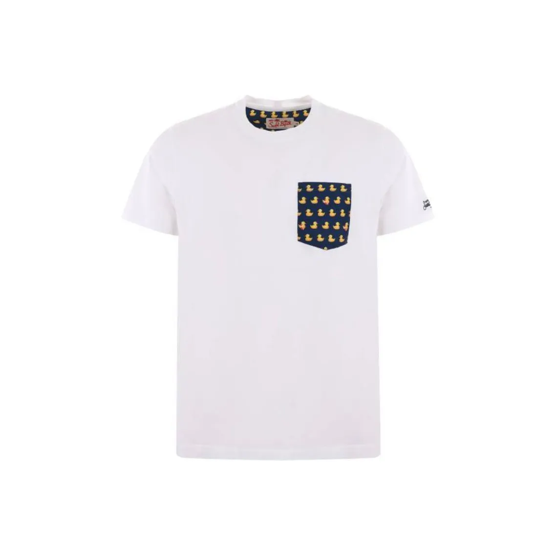 MC2 Saint Barth Blanche Contrast Pocket Crewneck T Shirt