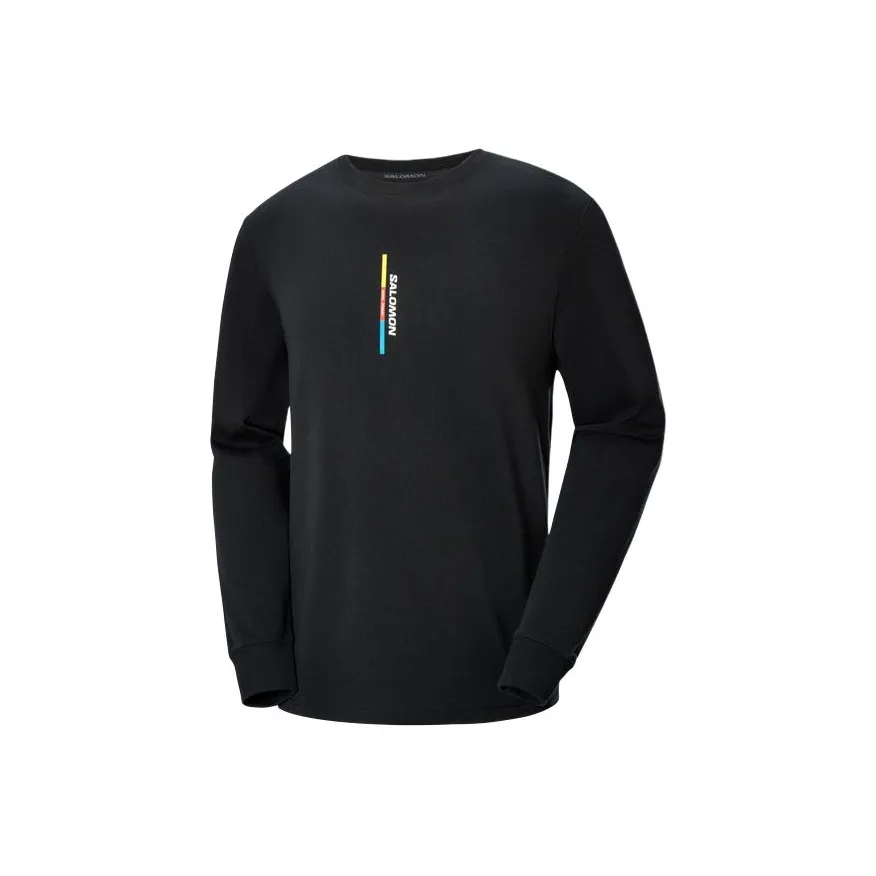 SALOMON Race Флаг Логотип Pride LS Т-Рубашка Мужская Темно-Черная
