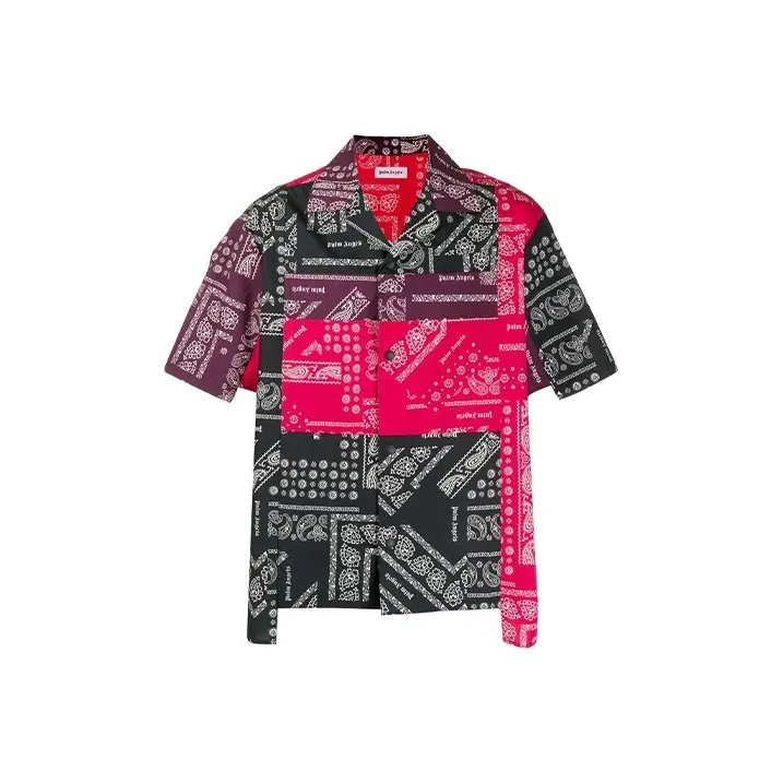 PALM ANGELS Черный/Красный Многоцветный Мужские Рубашки