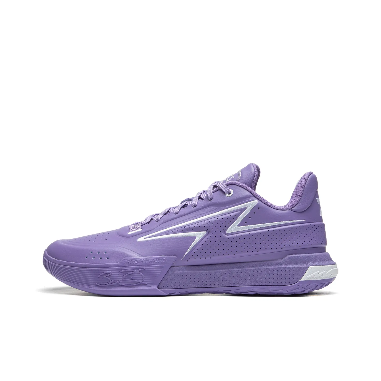 LiNing Slip-resistant Abrasion-resistant Low-top Basketball Shoes Men's Purple