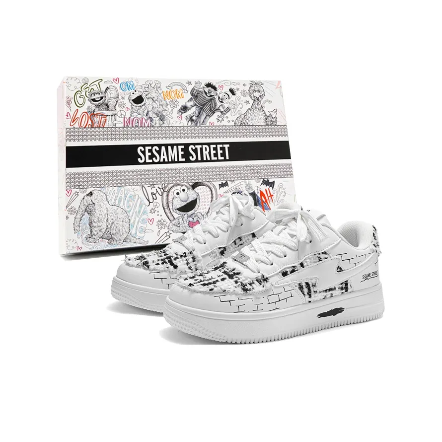SESAME STREET Высота Увеличивающая Баланс Аbrasion-Resistant Легкий Bottom Resistant Низкий Топ Скейтборд Кроссовки Унисекс