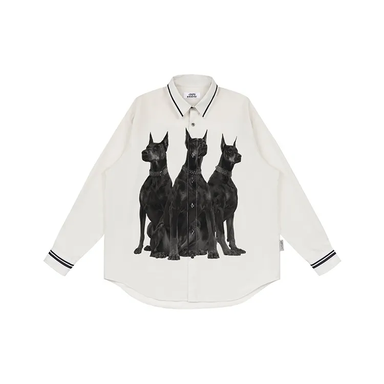 EMPTY REFERENCE Doberman Series Shirt Unisex Light Gray