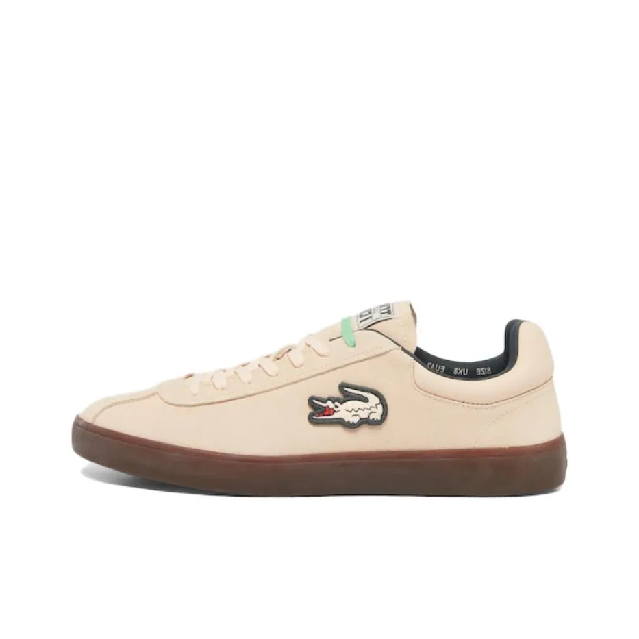 LACOSTE Collaboration BASESHOT Противоскользящие Устойчивые к истиранию Низкий Топ Скейтборд Кроссовки Мужские Светло-розовые