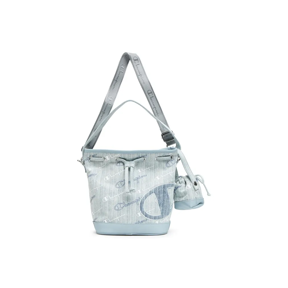 Champion Ткань Синтетическая Кожа Рюкзак Сумка через плечо Стандартный Женский Светлый Синий Деним Темный Синий Деним