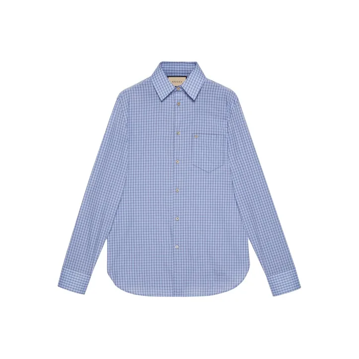 GUCCI Shirts Men's Blue