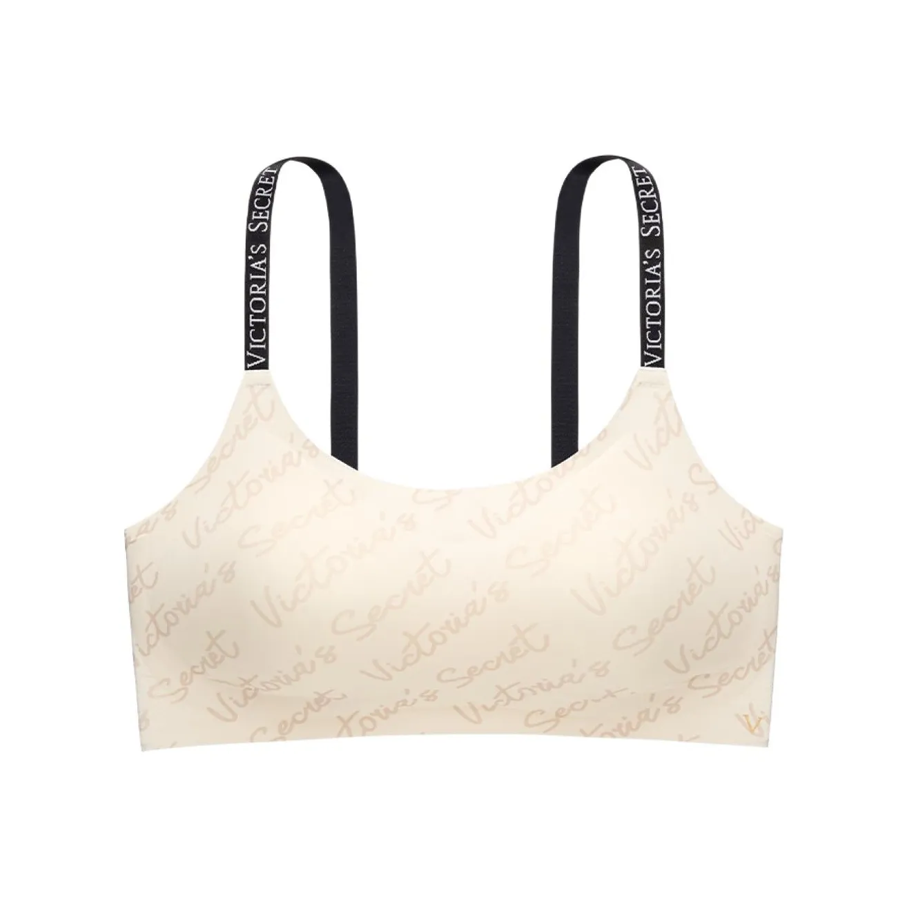 Victoria's Secret Бюстгальтер Женский Ванильный Белый С Буквой С Принт
