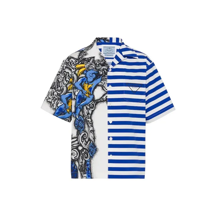 PRADA Shirts Men Blue